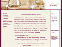 Tablet Screenshot of cucina-amici.ch